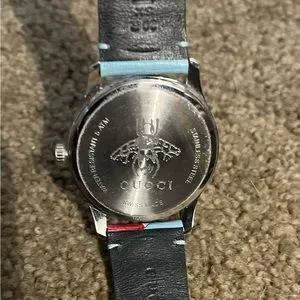 Gucci G- Timeless Light Blue Leather Kingsnake Watch GUCCI G-Timeless Blue Kingsnake Head Dial LTHR Unisex Watch  main image 3